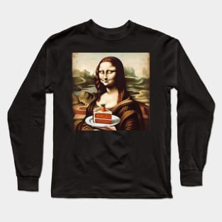 Mona Lisa's Carrot Cake Feast Long Sleeve T-Shirt